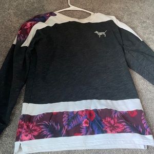 Colorful, grey pink long sleeve.